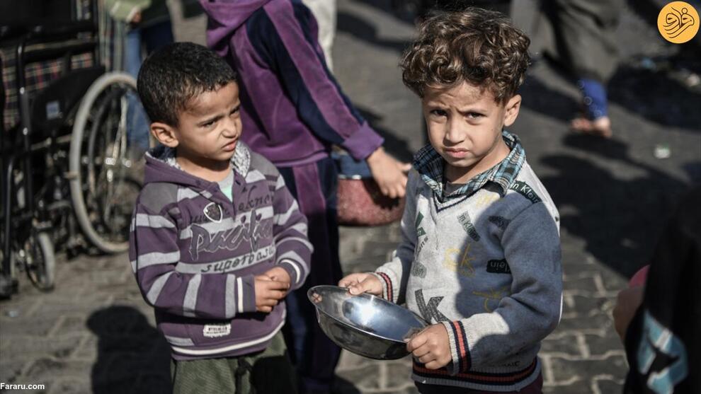 (تصاویر) صف طولانی فلسطینی‌های قابلمه به دست