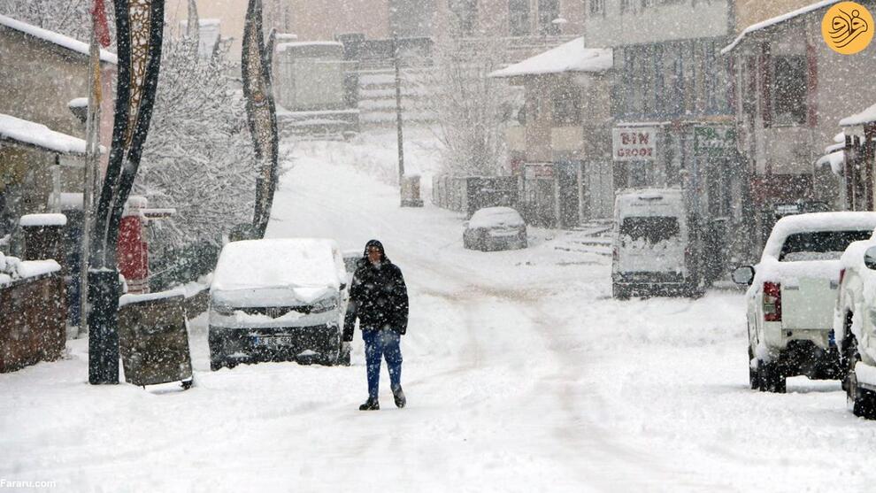 (تصاویر) بارش سنگین برف و تعطیلی مدارس در ترکیه