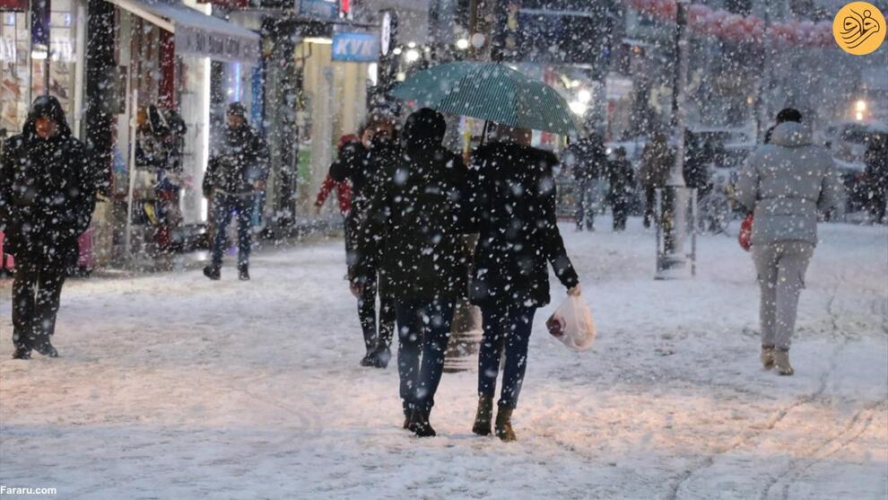(تصاویر) بارش سنگین برف و تعطیلی مدارس در ترکیه