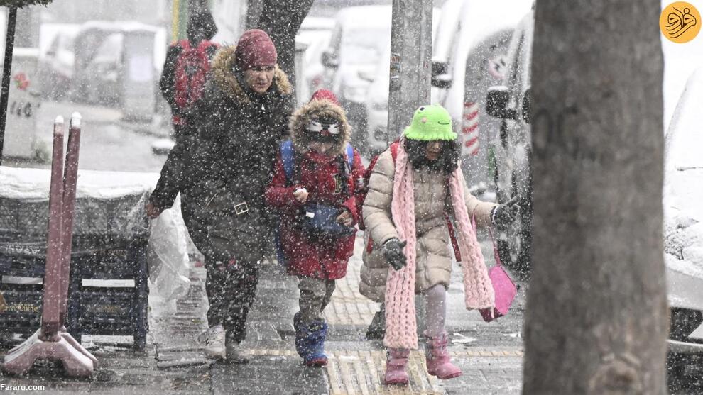 (تصاویر) بارش سنگین برف و تعطیلی مدارس در ترکیه