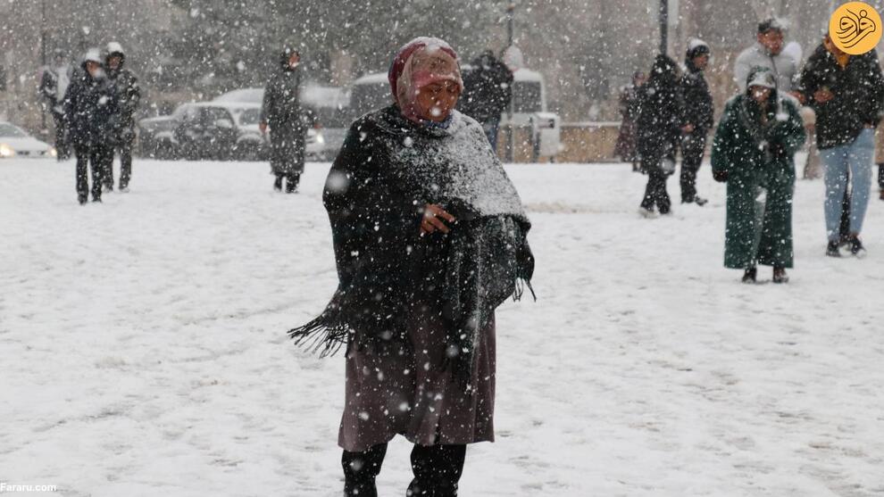 (تصاویر) بارش سنگین برف و تعطیلی مدارس در ترکیه