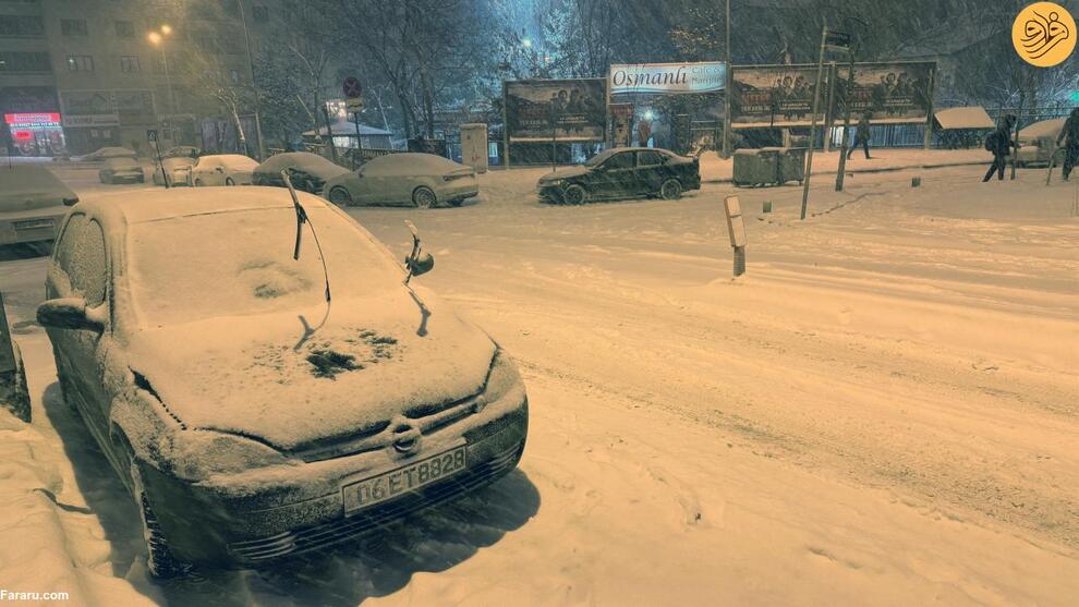 (تصاویر) بارش سنگین برف و تعطیلی مدارس در ترکیه