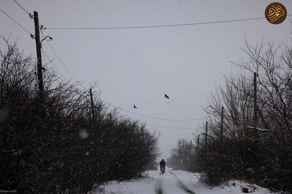 (تصاویر) برف و سرما در خط مقدم جنگ اوکراین