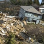 تصاویر هوایی پس از آوار زلزله 7.5 ریشتری در ژاپن (فیلم)