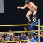 لحظه‌ای که گردن کشتی‌کج‌کار هنگام پریدن می‌شکند (فیلم)