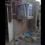 تصاویری از منزل آسیب دیده در پی اصابت موشک‌ها به سراوان و مناطق اطراف (فیلم)