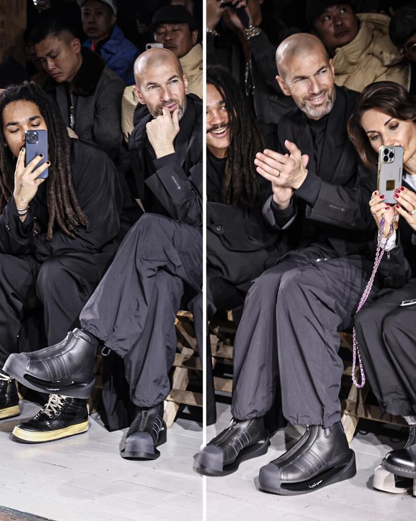 عکس | کفشهای جنجالی زیدان در هفته مد در کنار همسرش عکس | کفشهای جنجالی زیدان در هفته مد در کنار همسرش
