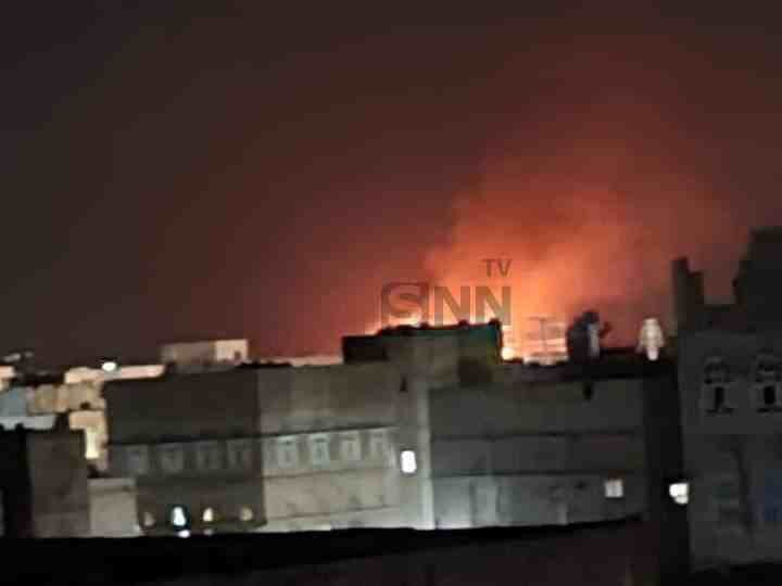 اولین تصاویر از حملات هوایی به صنعا