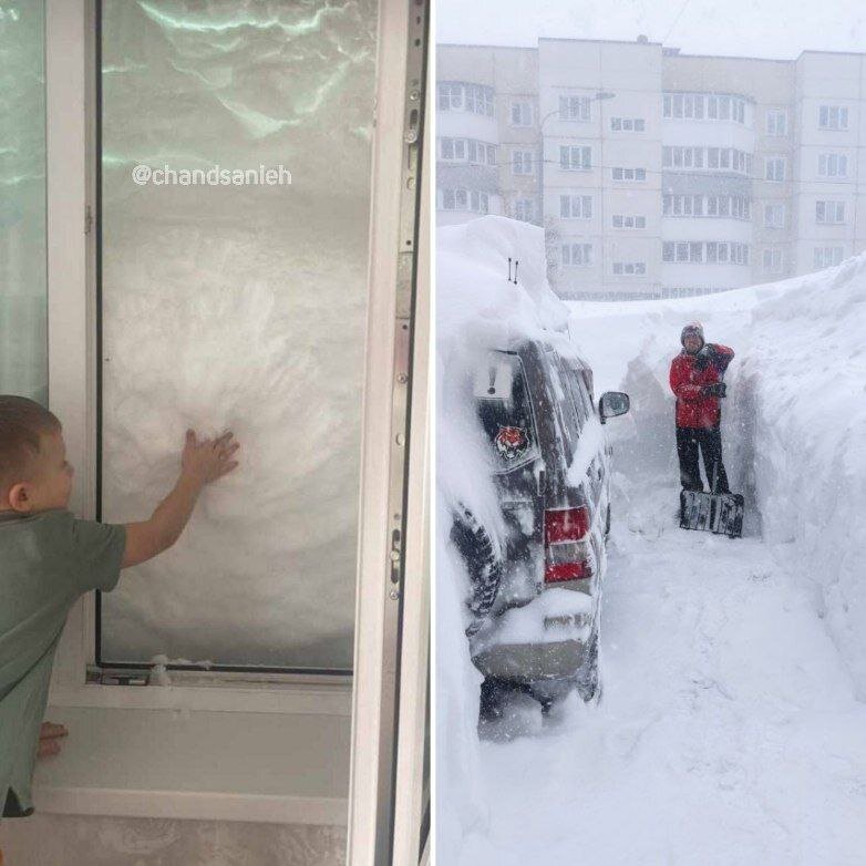 عکس | ارتفاع عجیب برف در ساخالین روسیه عکس | ارتفاع عجیب برف در ساخالین روسیه