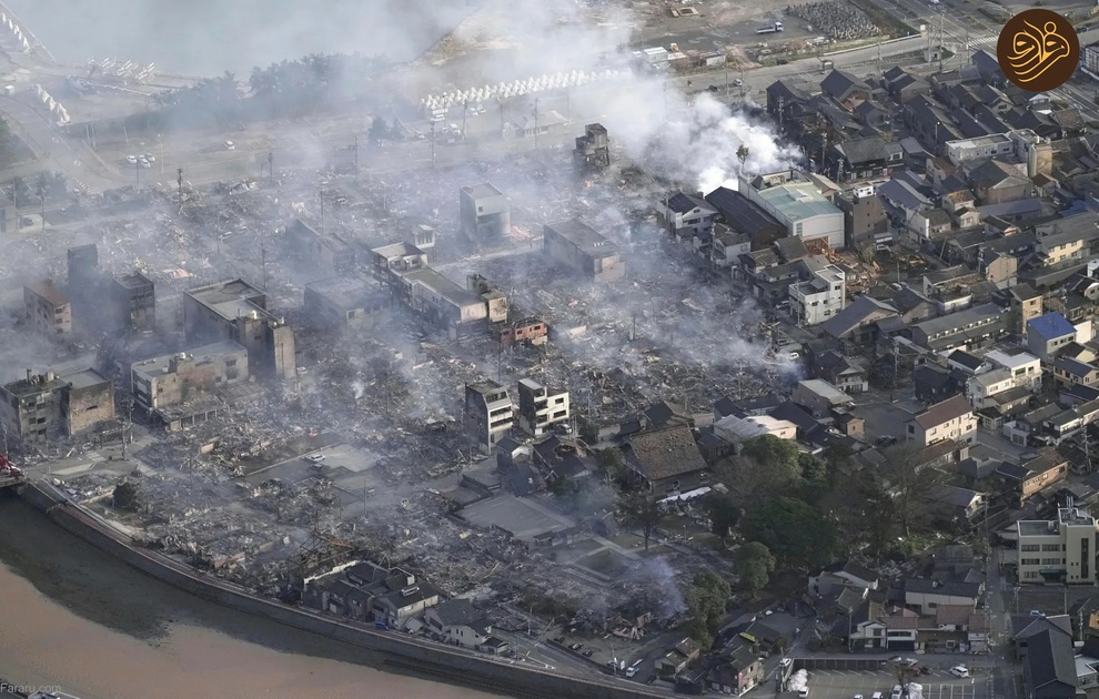 (تصاویر) زلزله قوی در ژاپن که خانه‌ها را در هم کوبید