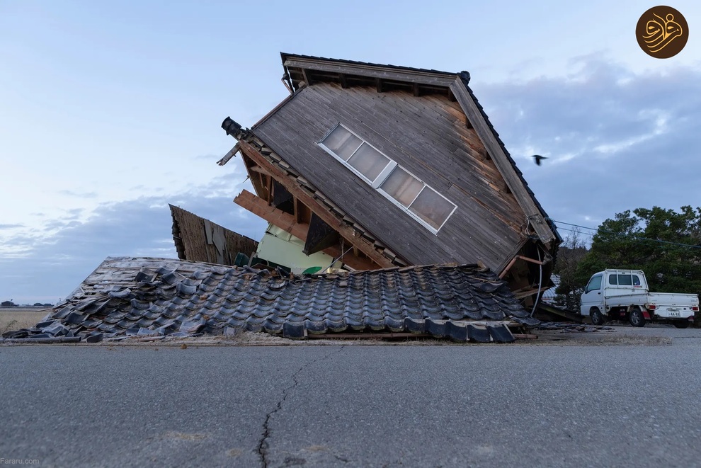 (تصاویر) زلزله قوی در ژاپن که خانه‌ها را در هم کوبید
