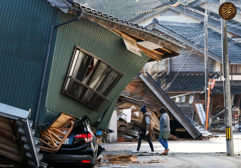 (تصاویر) زلزله قوی در ژاپن که خانه‌ها را در هم کوبید