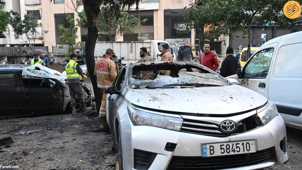 (تصاویر) محل شهادت صالح العاروری