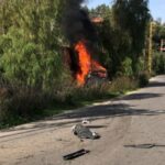 ببینید | لحظه حمله پهپادی به یک خودرو و ترور در جنوب لبنان توسط اسرائیل