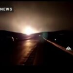 عکس | شدت انفجار خط لوله گاز از فراز آسمان از داخل هواپیما