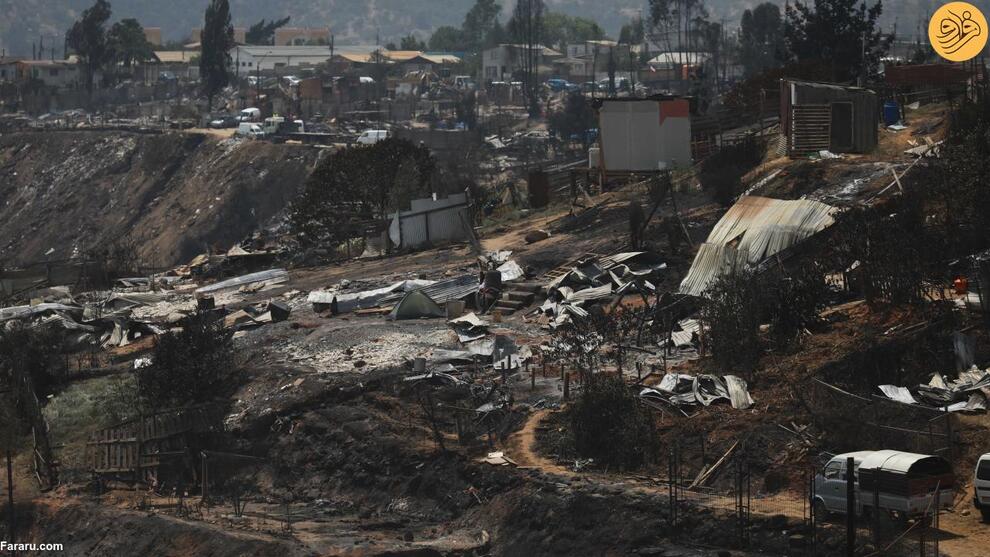 (تصاویر) آتش‌سوزی‌های مرگبار در شیلی