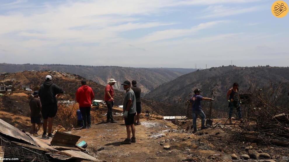 (تصاویر) آتش‌سوزی‌های مرگبار در شیلی