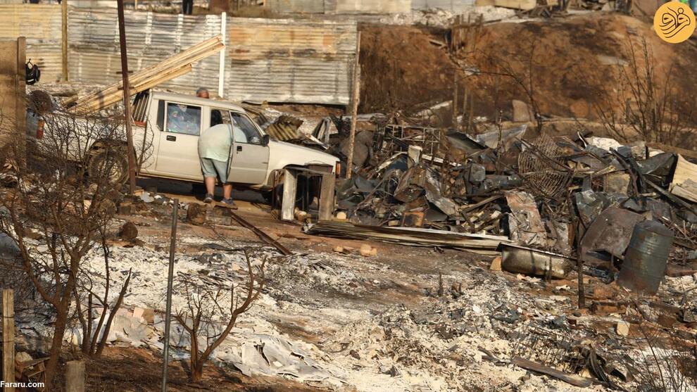 (تصاویر) آتش‌سوزی‌های مرگبار در شیلی