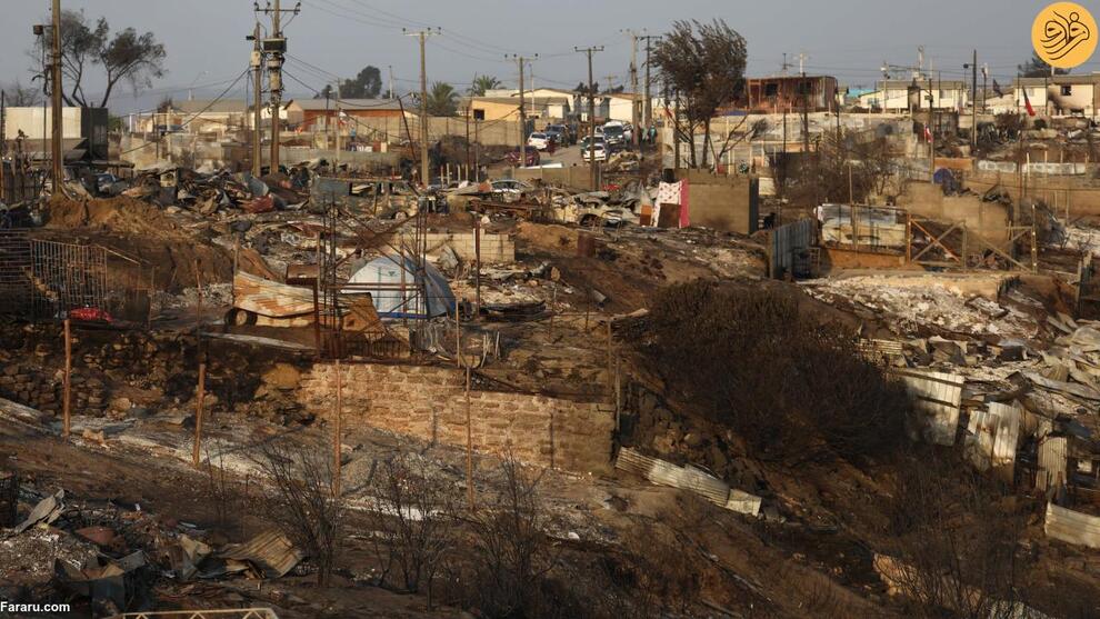 (تصاویر) آتش‌سوزی‌های مرگبار در شیلی