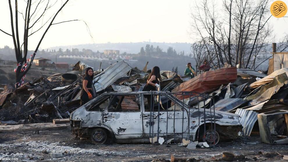 (تصاویر) آتش‌سوزی‌های مرگبار در شیلی