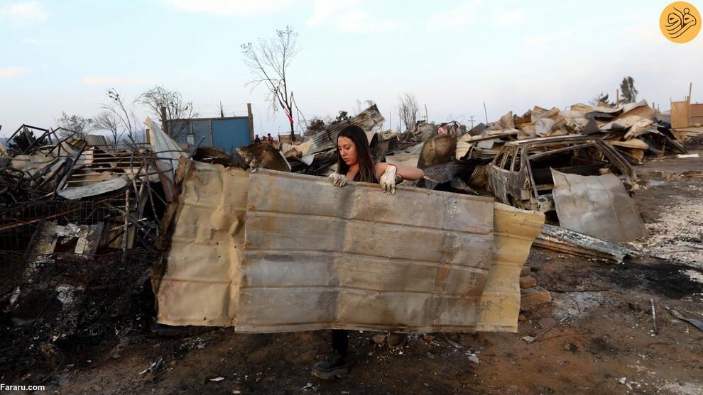 (تصاویر) آتش‌سوزی‌های مرگبار در شیلی