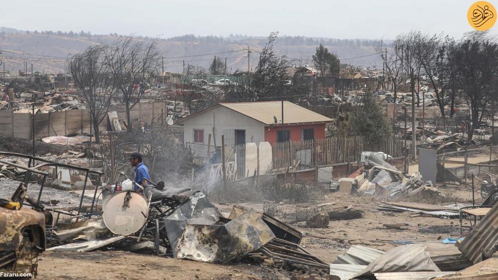 (تصاویر) آتش‌سوزی‌های مرگبار در شیلی