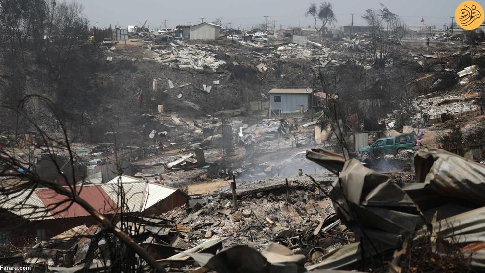 (تصاویر) آتش‌سوزی‌های مرگبار در شیلی