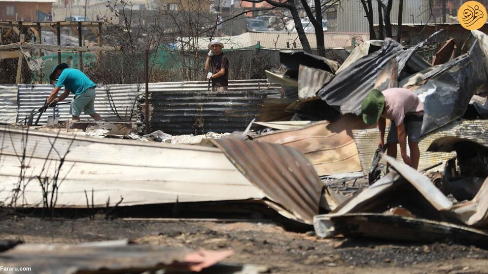 (تصاویر) آتش‌سوزی‌های مرگبار در شیلی