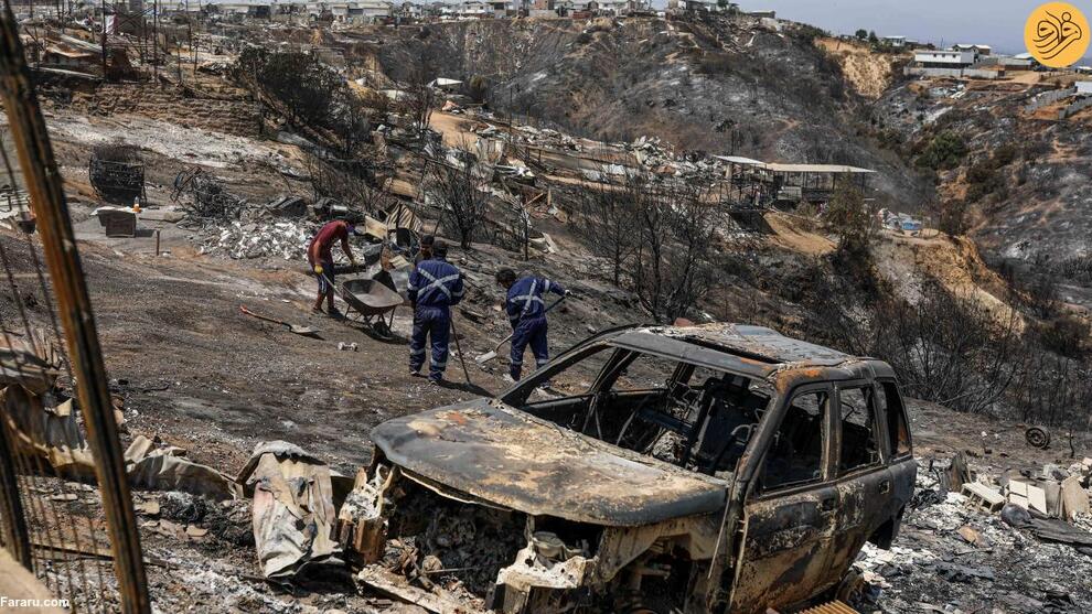 (تصاویر) آتش‌سوزی‌های مرگبار در شیلی