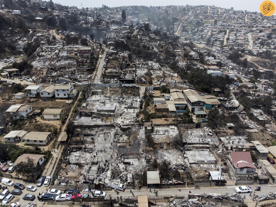 (تصاویر) آتش‌سوزی‌های مرگبار در شیلی