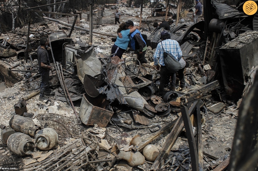 (تصاویر) آتش‌سوزی‌های مرگبار در شیلی