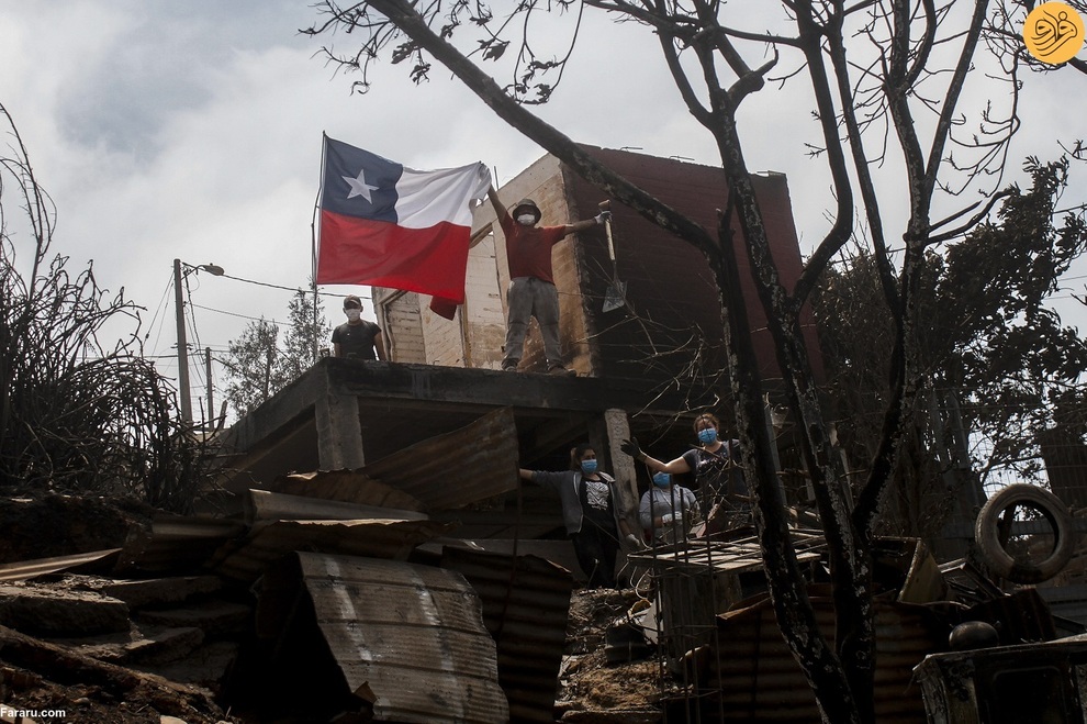 (تصاویر) آتش‌سوزی‌های مرگبار در شیلی