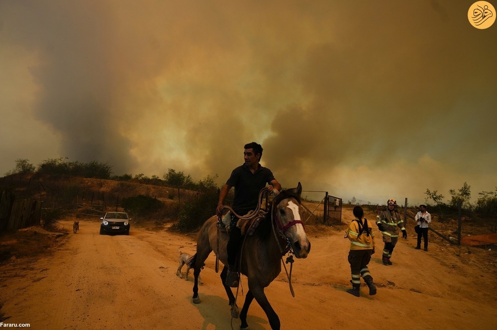(تصاویر) آتش‌سوزی‌های مرگبار در شیلی