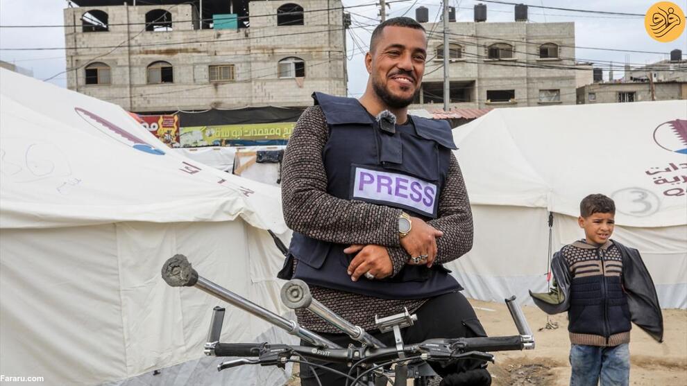 (تصاویر) خبرنگاری که با وجود قطع پا در غزه کارش را رها نکرد