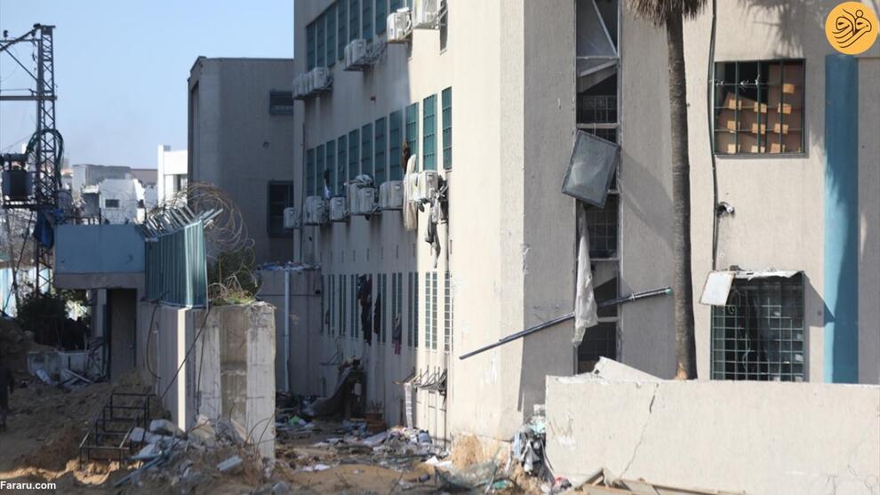 (تصاویر) ساختمان آنروا هم از حملات اسرائیل به غزه آسیب دید