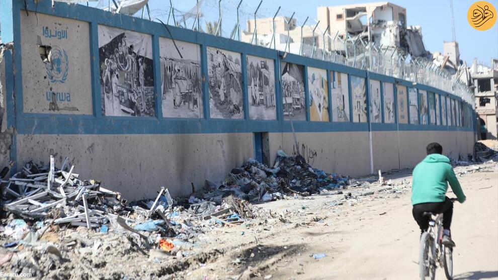 (تصاویر) ساختمان آنروا هم از حملات اسرائیل به غزه آسیب دید