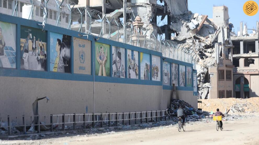 (تصاویر) ساختمان آنروا هم از حملات اسرائیل به غزه آسیب دید