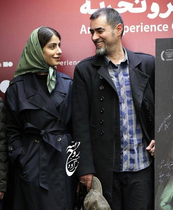 شهاب حسینی و همسرش در اکران خصوصی فیلم در پردیس چارسو تهران