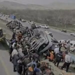 ببینید | تصاویر تلخ از واژگونی تریلی در جاده بجنورد به مشهد