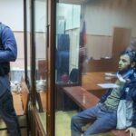 ببینید | اولین تصاویر از دادگاه مظنونین حمله تروریستی به تالار شهر کرکوس؛ دادگاه غیرعلنی شد