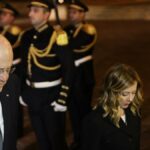 ببینید | اشتباه عجیب رئیس‌جمهور لبنان مقابل نخست وزیر زن ایتالیا
