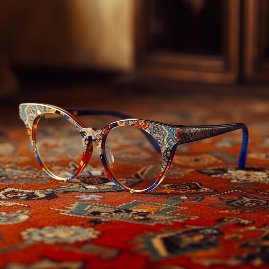 طراحی فریم عینک با الهام از نقش و نگار قالی ایرانی