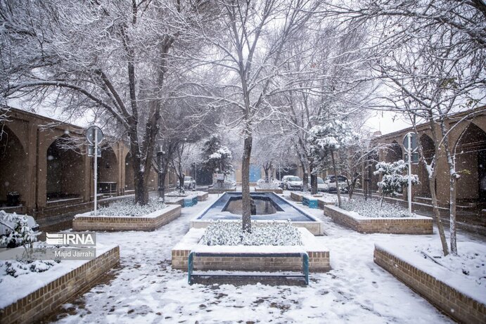 تصاویر | برف در شهر کویری؛ یزد سفیدپوش شد