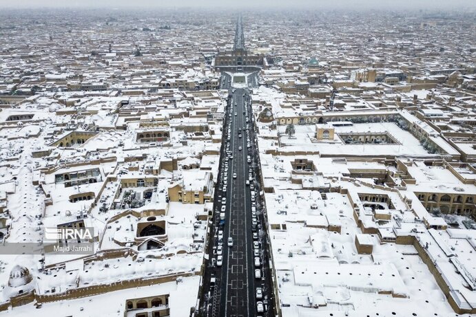 تصاویر | برف در شهر کویری؛ یزد سفیدپوش شد