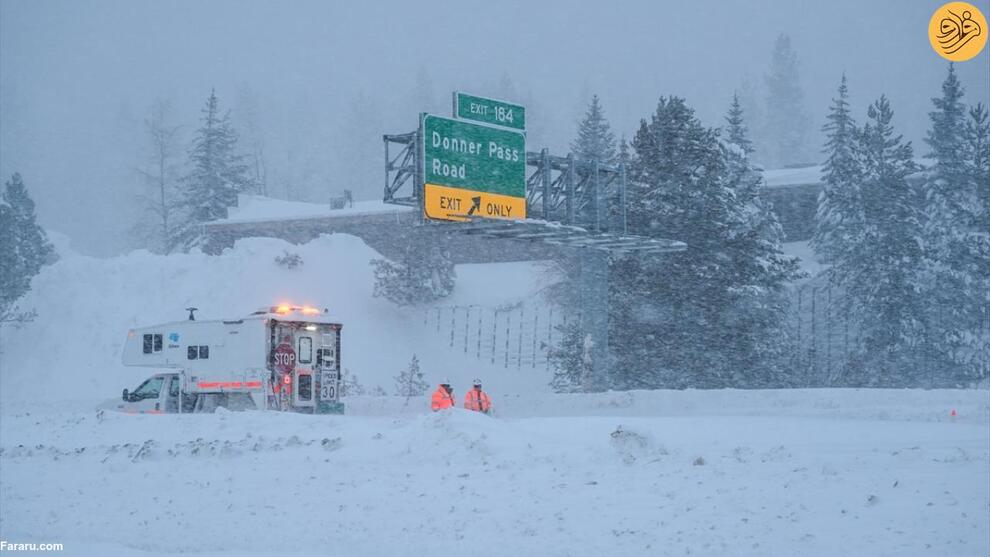 (تصاویر) برف فلج کننده در نوادا