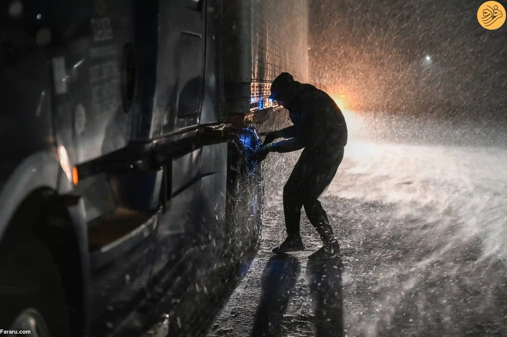 (تصاویر) برف فلج کننده در نوادا