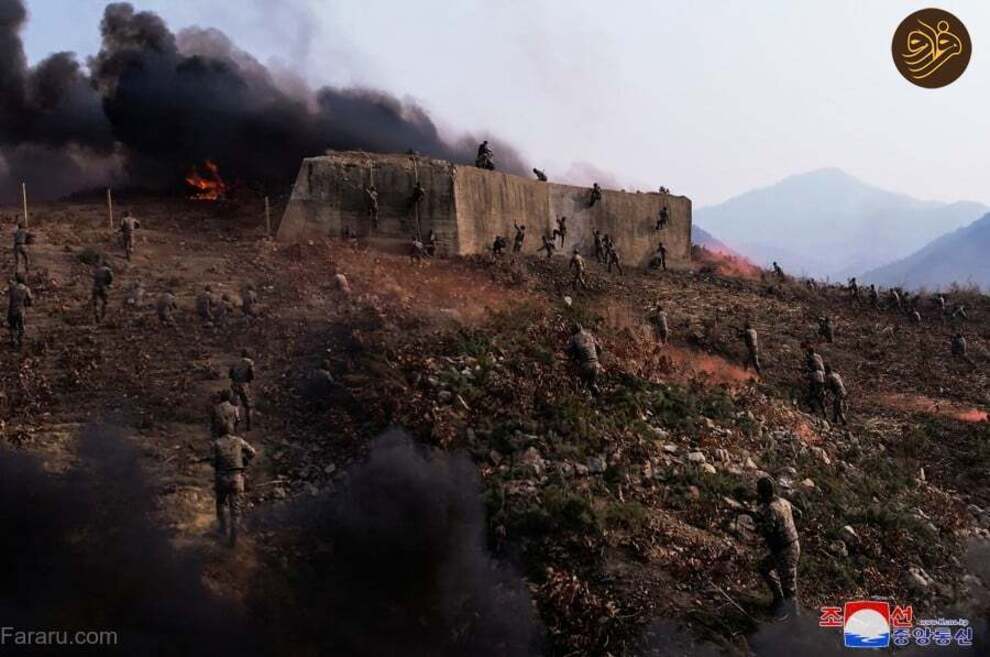 (تصاویر) رهبر کره شمالی و دخترش در تمرینات نظامی ارتش