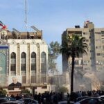 ببینید/ ادامه آوار برداری از محل کنسولگری ایران در دمشق