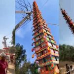 ویدیو / سقوط «ارابه معبد» ۳۰ متری در هند