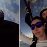 ببینید / چتربازی یک پدر و دختر در طول خورشیدگرفتگی!